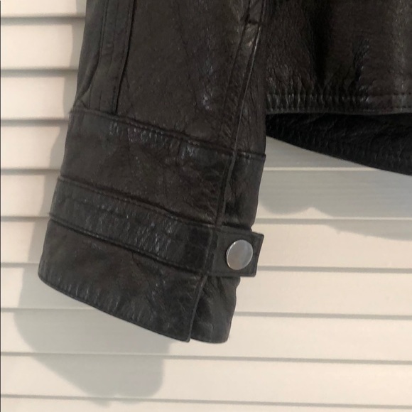 Black Rivet Leather Jacket - Picture 5 of 12